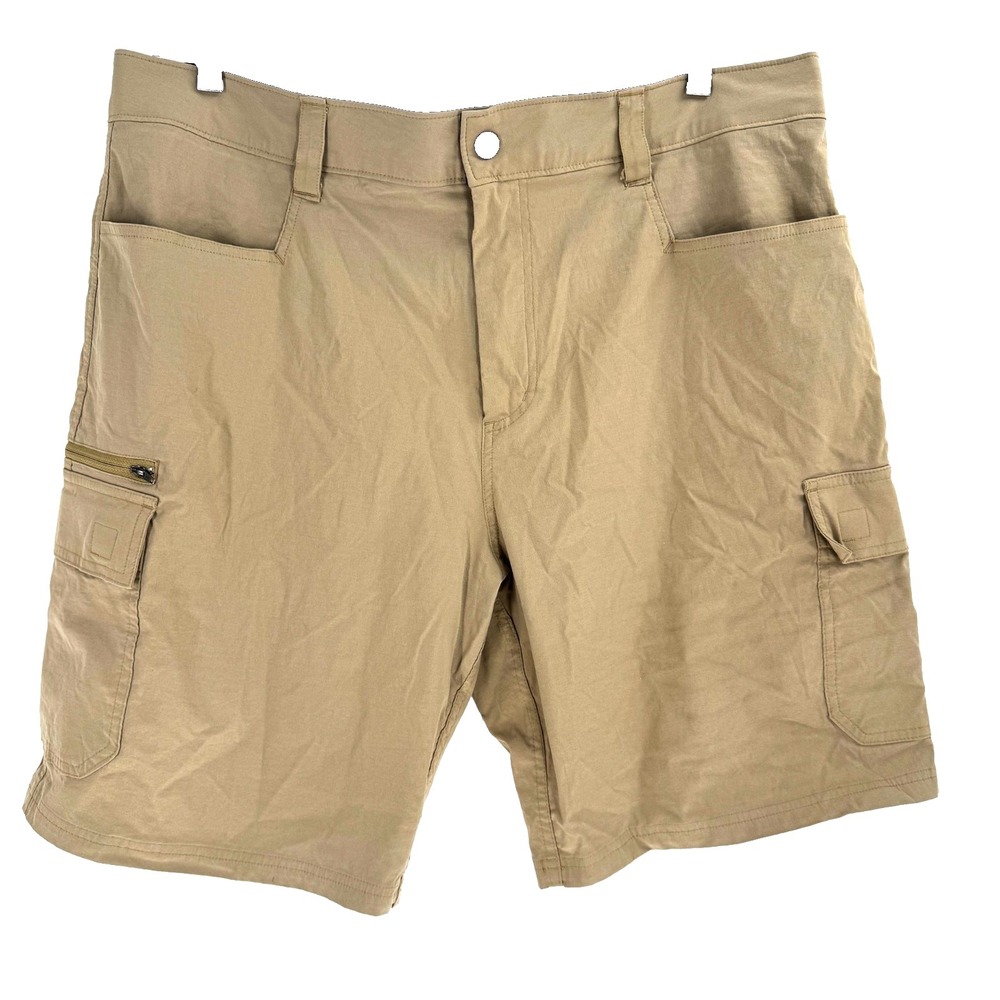 Orvis Tech Cargo Shorts Men's 38 Tan Gorpcore Hiking Performance Outdoors Camp